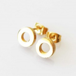Circle Earrings - Gold Tone